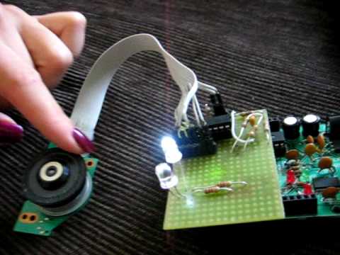 arduino cd rom brushless motor as rotary encoder - YouTube