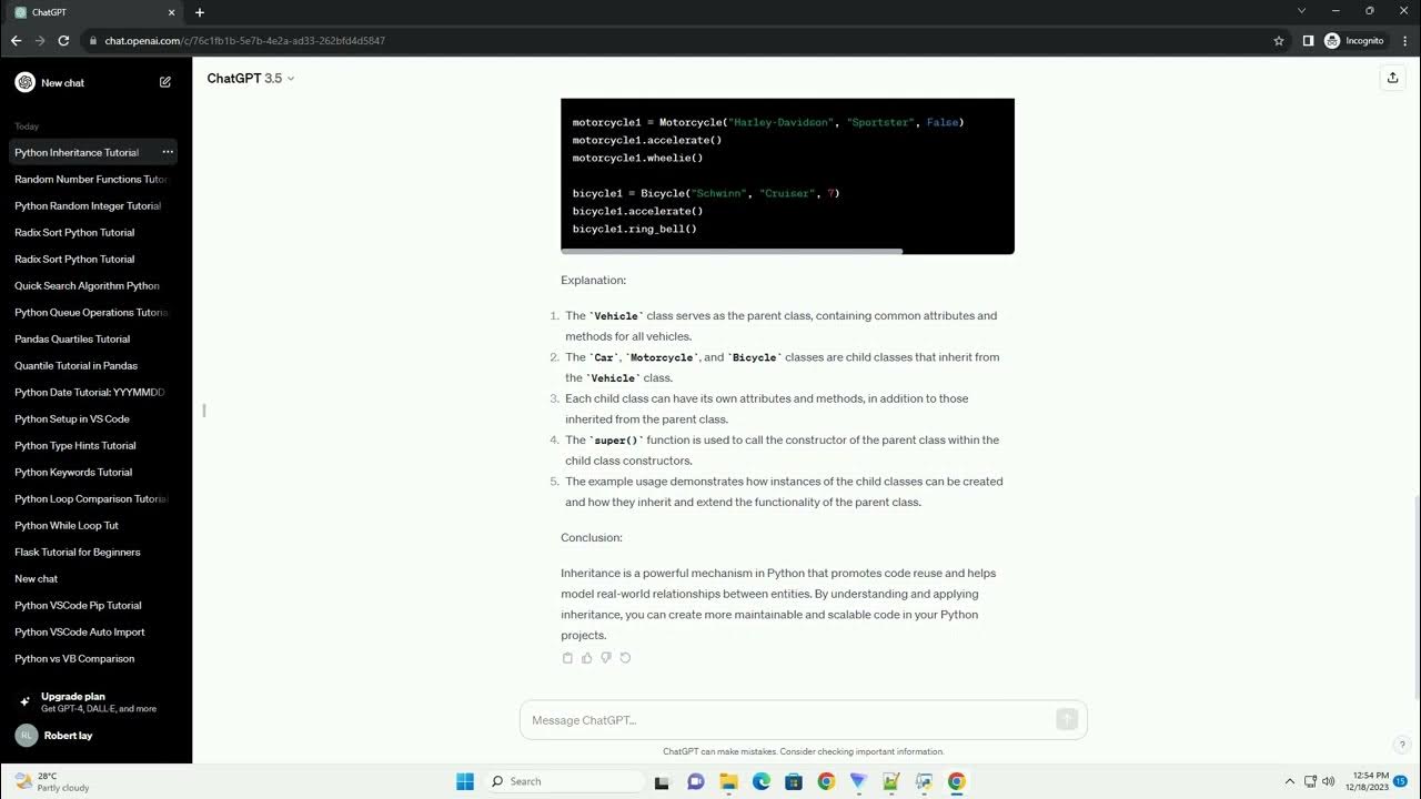 real life example of inheritance in python - YouTube