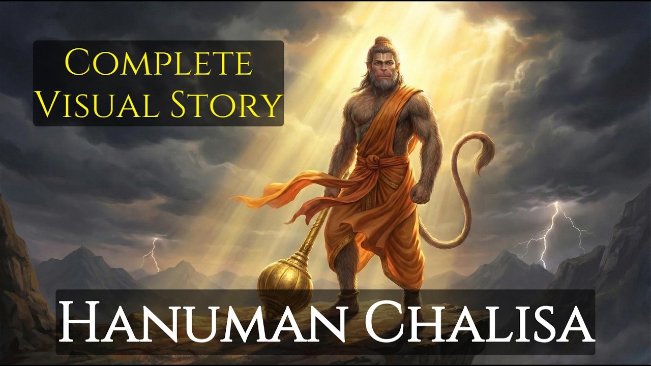 🔱 Hanuman Chalisa | Complete Storytelling in Pictures | Cinematic Sankat Mochan Path | Jai Hanuman
