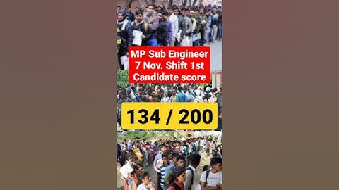 MP Sub Engineer Score | Mp Sub Engineer 7 Nov. 2022