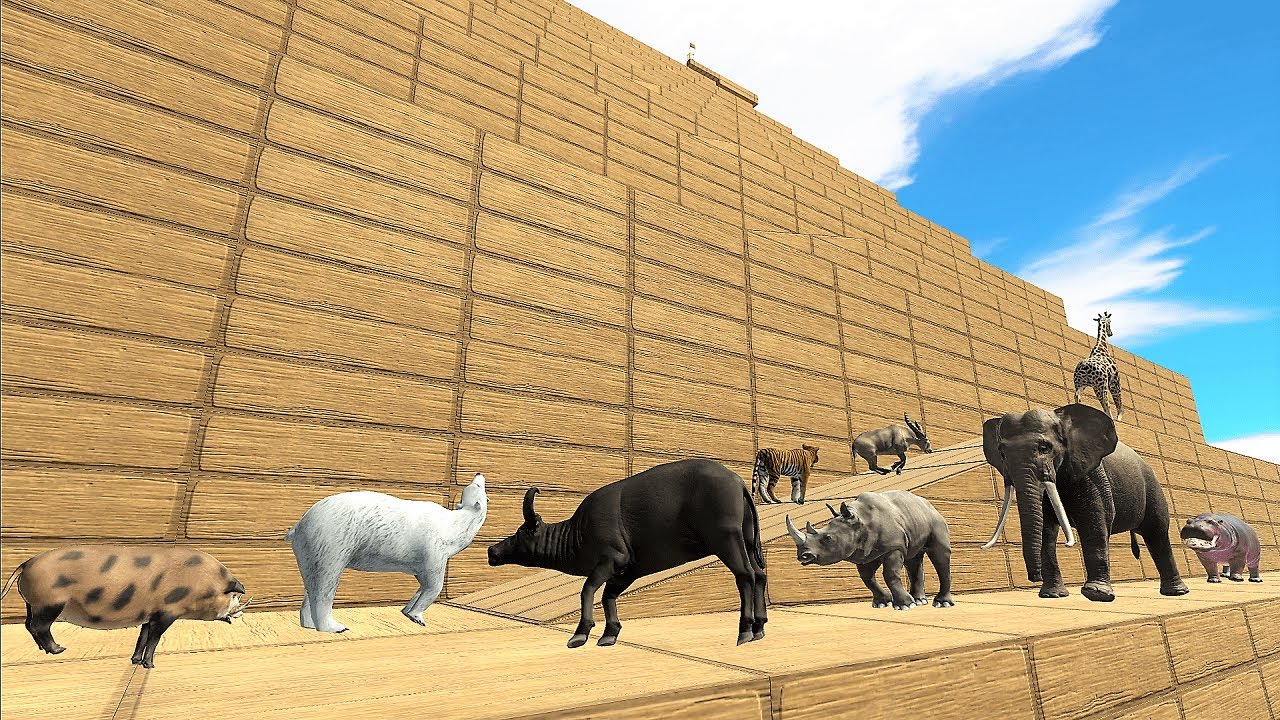 Animal speed race. Zigzag mountain running up course! | Animal Revolt Battle Simulator