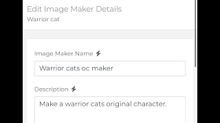 Making an image maker on picrew for the first time