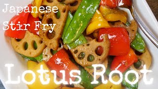 How to make Stir Fried Lotus Root by kurumicooks authentic healthy tasty easy Japanese home cooking