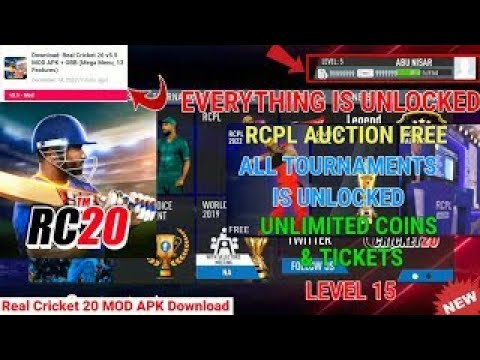 Real Cricket 20 Mod Apk 5 5 Unlimited Coins & TicketUnlock Everything ...
