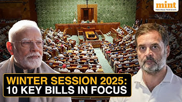 Parliament Winter Session 2025: From Nuclear Energy To Insurance, These Bills To Be In Focus | Watch