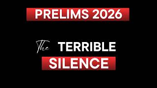 The Fear and 'Terrible Silence' on Prelims 2026!
