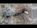 Ukrainian fighters dropped anti-tank mines directly into Russian hideouts.