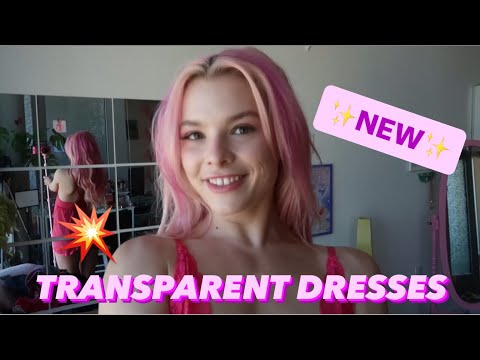 [4K] TRANSPARENT Dresses Try On Haul! (Amazon finds try on by Charm Daze)