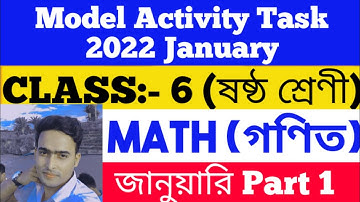 Class 6 Math Model Activity Task//Model Activity Task Class 6//January 2022