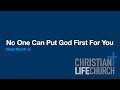 No one can put God first for you.