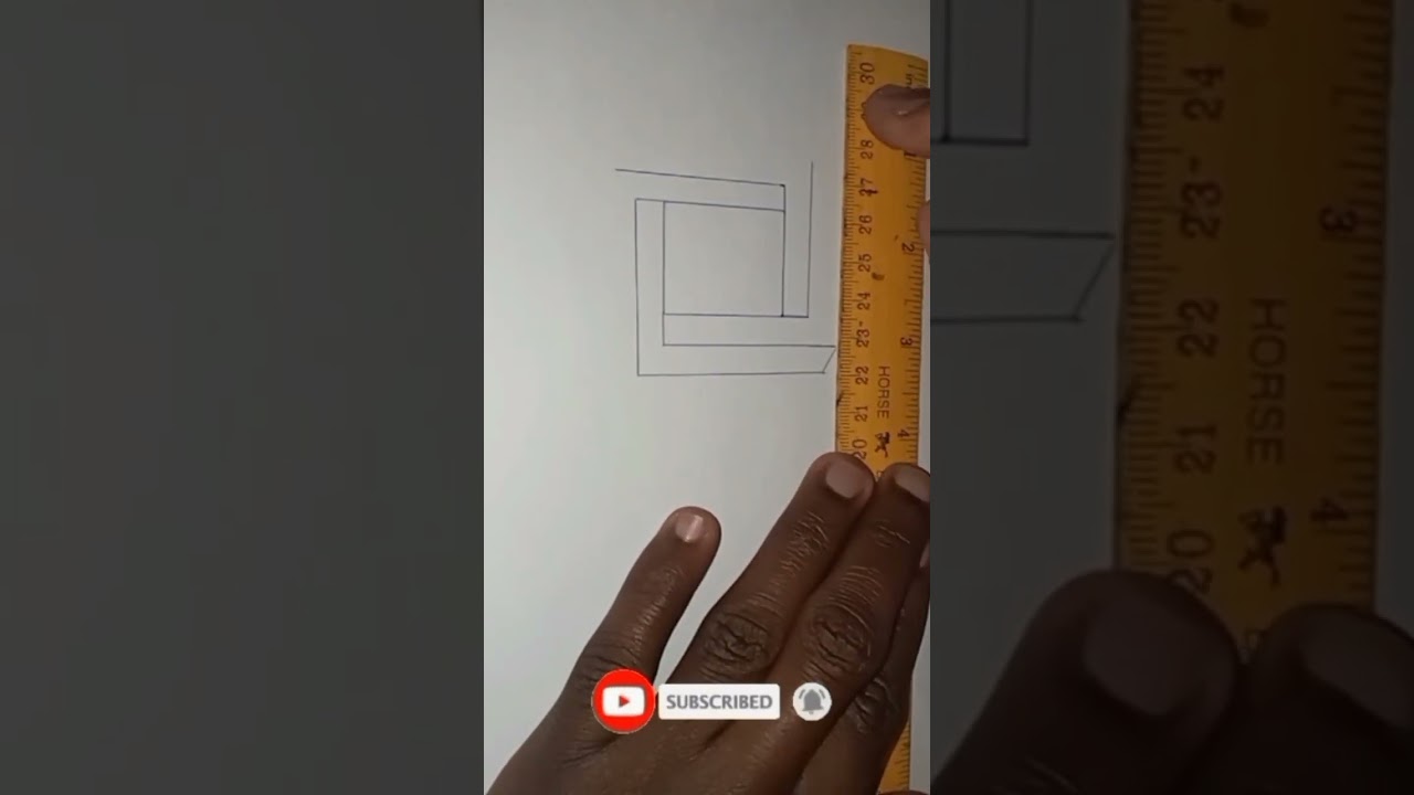 How to draw impossible square 