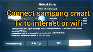 how to connect samsung smart TV with internet or wifi Smart Hub Connection Test