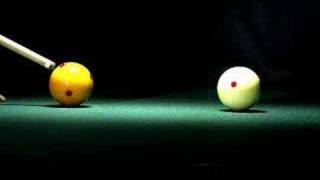 Pool and billiards in super slow motion (and in infrared) filmed with a high-speed video camera