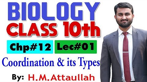 Coordination and Control  | Chapter # 12 | Biology Class 10th | Lec.# 1