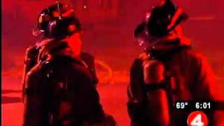 Flames partially collapse roof of home