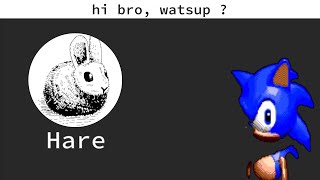printing "Hi bro, watsup ?' in Hare #coding Profile