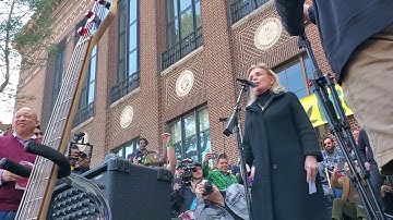 U.S. Rep. Debbie Dingell speaks at Hash Bash 2019 in Ann Arbor
