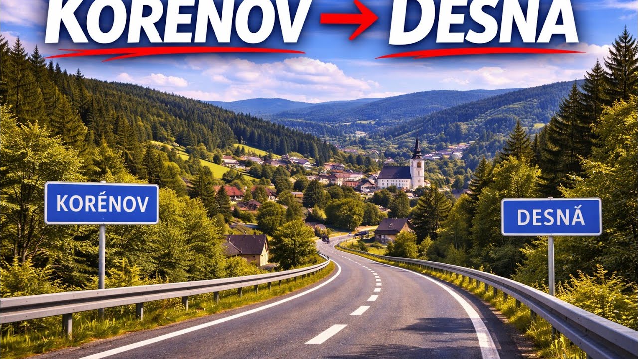 🚗 Kořenov → Desná | Klidná jízda autem | 4K | Bez komentáře