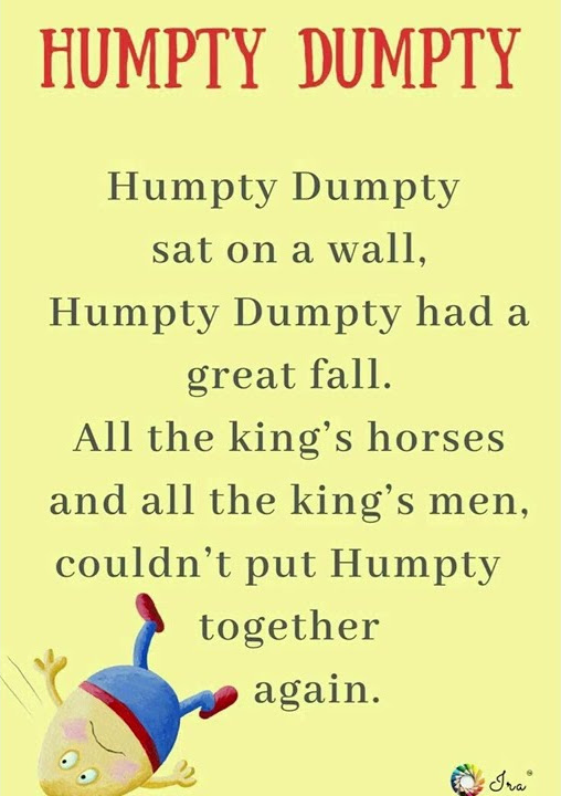Humpty Dumpty English poem Poem for kids YouTube