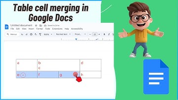 Merge Cells in Google Docs | Table cell merging in Google Docs