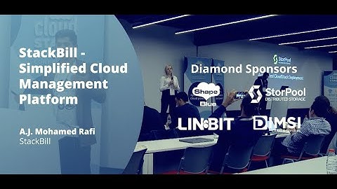 StackBill - Simplified Cloud Management Platform - CloudStack Collaboration Conference 2022