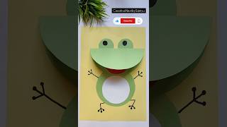 Diy Paper Frog Toy Paper Crafts For School Paper Craft Easy Kids Craft Ideas Origami Frog