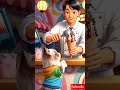 The ice cream seller gives the cat a big colorful ice cream cone #aianimation #aivideo #art #cat