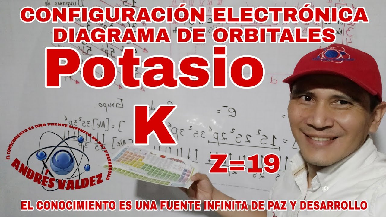 Z=19 POTASIO CONFIGURACIÓN ELECTRÓNICA Y DIAGRAMA DE ORBITALES CLASE #19 -  YouTube