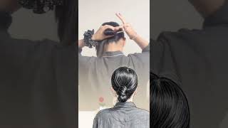 The low bun hairstyle with the same atmosphere as that of celebrities#A simple way to do s