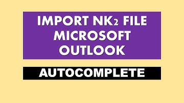 import nk2 file - import nk2 files in Outlook 2010 | Outlook2013 | Outlook2016 (Hindi)