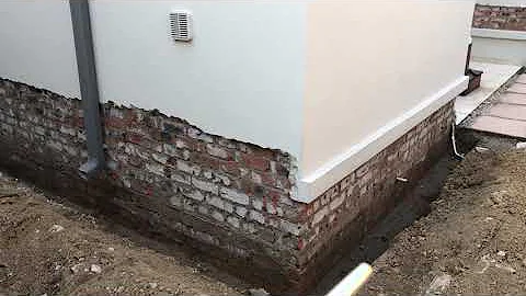 Damp proofing house walls below ground level