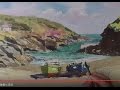 Learn to paint a blue sea, boats, harbor, cornwall, fishing boats