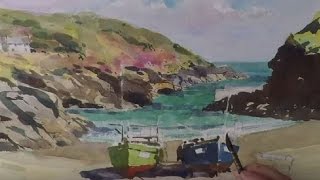 Learn to paint a blue sea, boats, harbor, cornwall, fishing boats
Watercolour demonstration. Painting Portloe Cornwall. In this demo learn to paint a coastal scene including boats, Rocks and the beach. Learn how to capture light in your paintings.
https://www.facebook.com/PureWatercolour
http://www.purewatercolour.com/ Learn to paint a blue sea, boats, harbor, cornwall, fishing boats