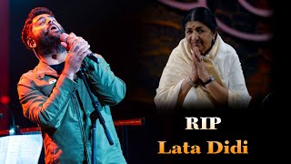 Video voorbeeld van "Arijit Singh Tribute To Lata Mangeshkar Ji 🥺 kanto se khich ke ye aanchal song | Sad Song 🥺"