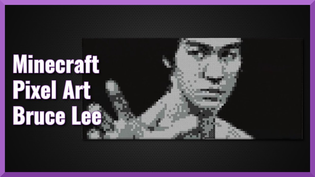 Minecraft Pixel Art - Bruce Lee - YouTube