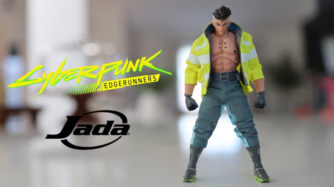 Jada Toys Figura David Da Cyberpunk Edgerunners - 17 Cm, Action Figure Collezione, Testa E Mani Intercambiabili, Giacca In Tessuto, 20+ Articolazioni - 6