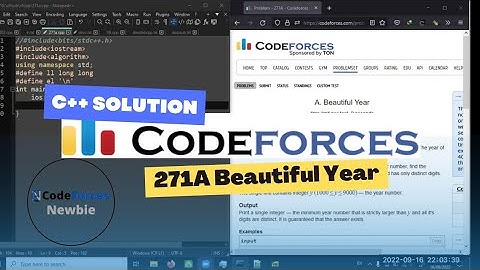 A C++ Solution to Codeforces 271A Beautiful Year by CFNewbie