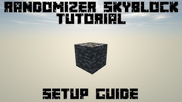 Minecraft Randomizer Skyblock Tutorial (How-To)