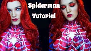 Avengers/Spider-Man Makeup/Body Paint Tutorial