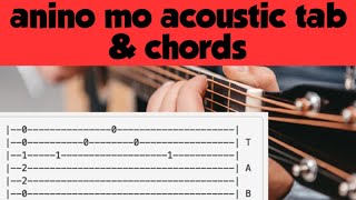 Video thumbnail of "slapshock anino mo acoustic version tabs at chords/slapshock guitar cover"