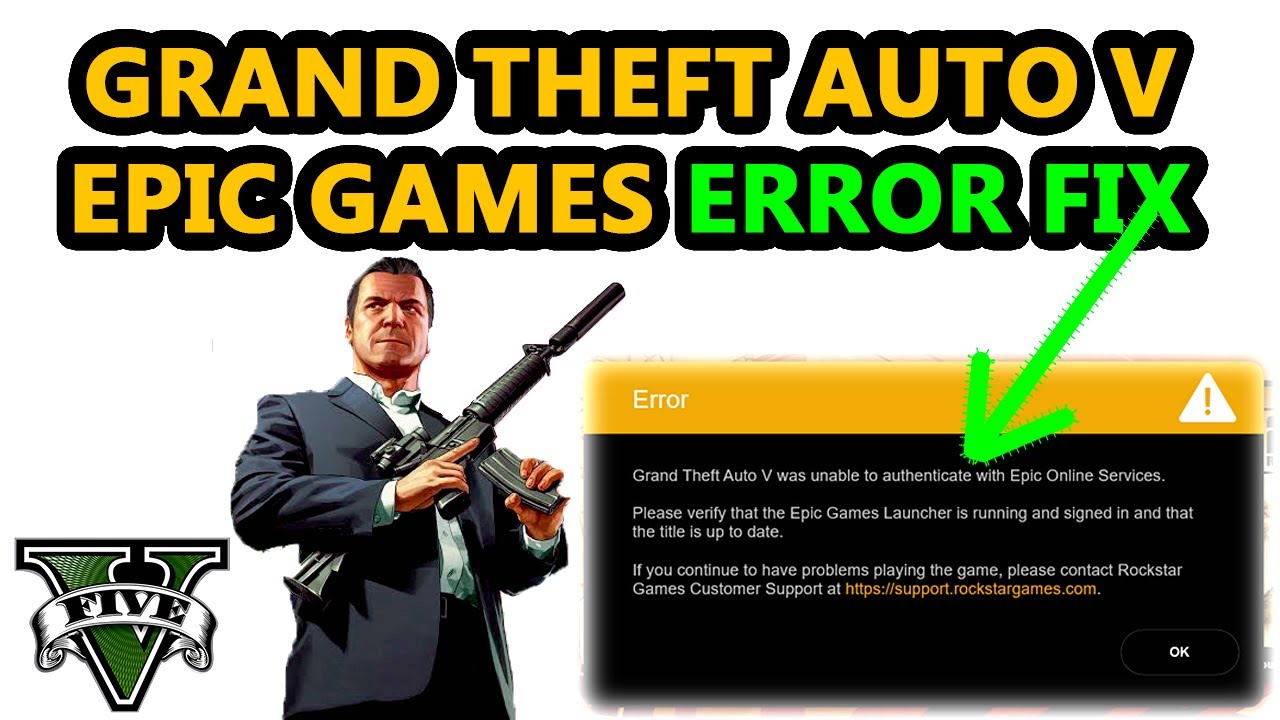 How To FIX GTA V Unable To Authenticate With Epic Online Services YouTube