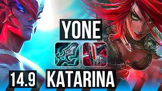 YONE vs KATARINA (MID) | 14/1/11, Legendary | KR Master | 14.9