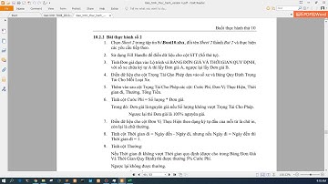 MS Excel | Bài 10.2 - Bài tập dò tìm Index và Match, thống kê và trích lọc nâng cao