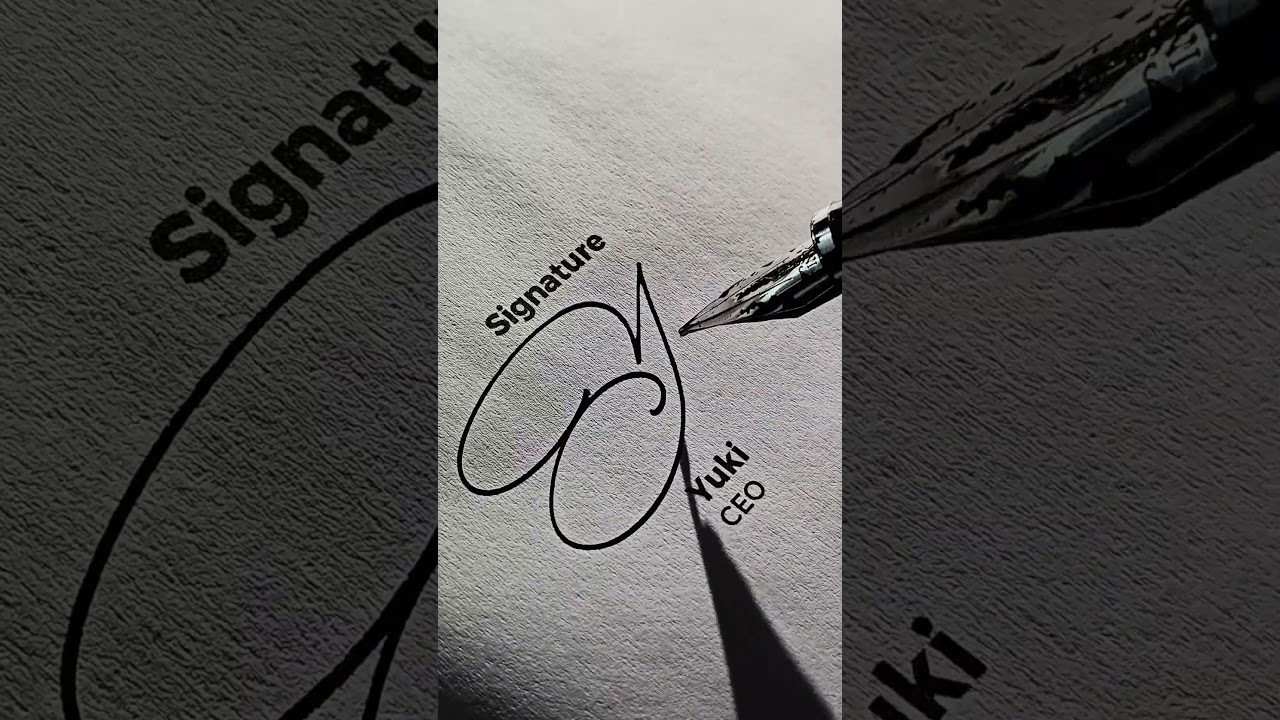 How To Design Your Own Amazing Signature | Name: Yuki - YouTube