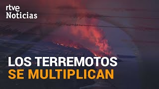Una NUEVA COLADA de lava desciende por las montañas de Todoque y La Laguna | RTVE Noticias