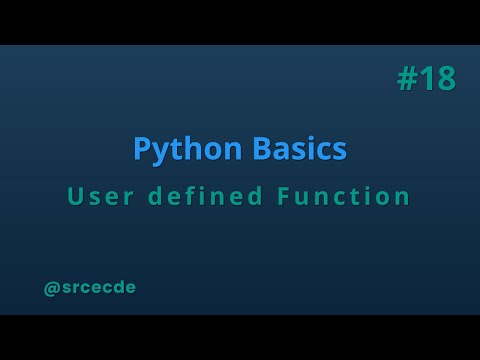 Function - python basics tutorial p18