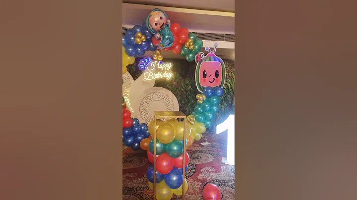 cocomelon ring theme decoration#balloons #partydecoration #birthday #shots