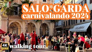 Carnivalando a SALO 🎉 Lake Garda FEB 2024, 4K walking tour 🇮🇹 travelling in Italy ☀️ CiaoBellaItalia