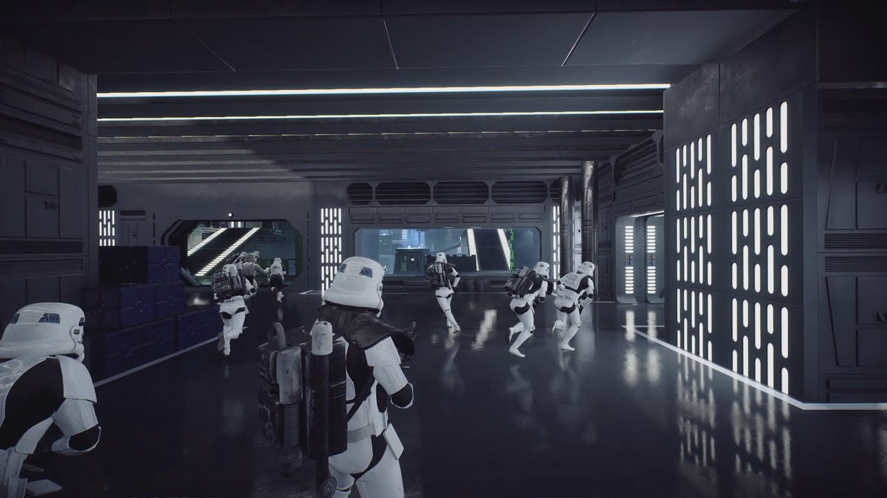 Star Wars Battlefront 2 Death Star Storm Troopers Vs First Order Ai Battle