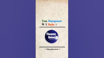 Stop Wasting Time (Time Management Hacks) #financeonion